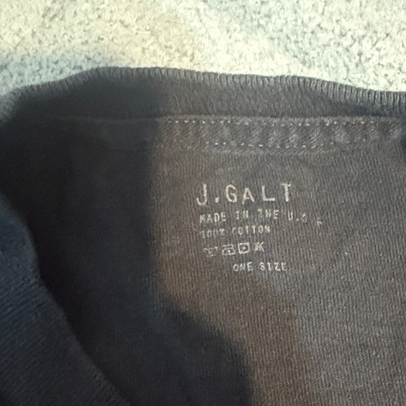 J. Galt Chic navy blue Crop Top with Yellow Floral Embroidery - Picture 2 of 2